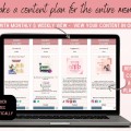 30 Day Editable Social Media Content Calendar | PLR MRR Digital Download