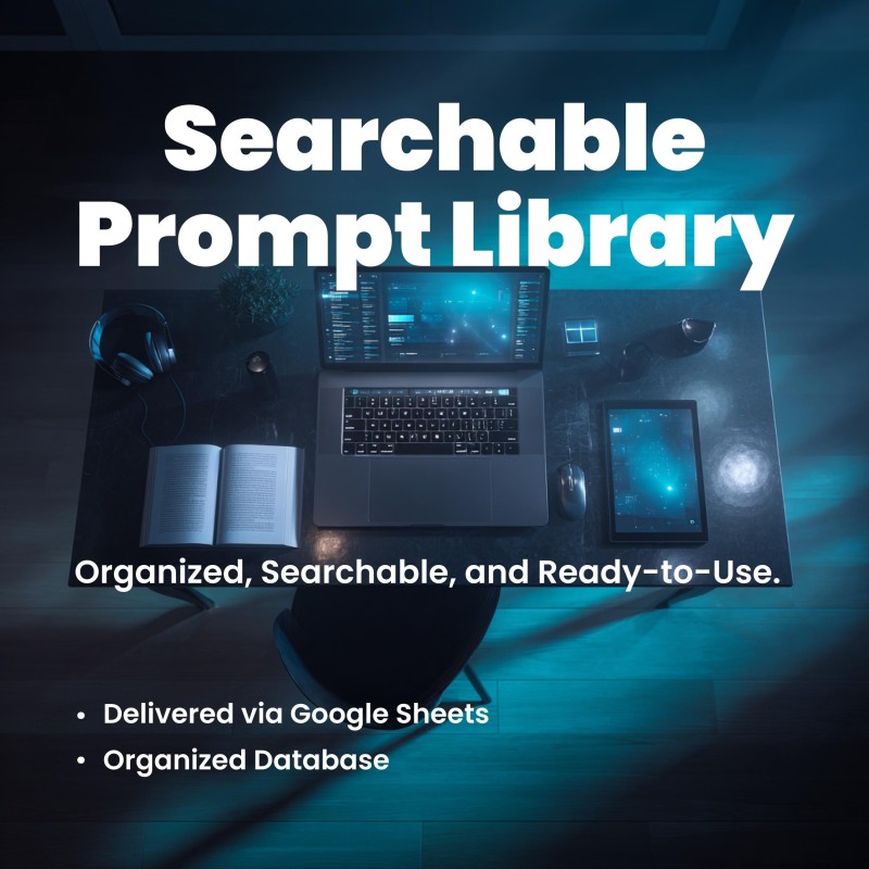 100,000+ AI Bundle, ChatGPT Prompt Pack, Searchable Prompt Library, Digital Download for Content Creators & Marketers