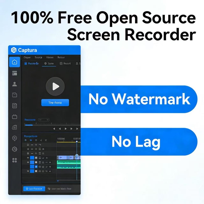 Captura - Lightweight Open Source Screen Recorder | No Watermark, No Lag | Lifetime Free | For Windows