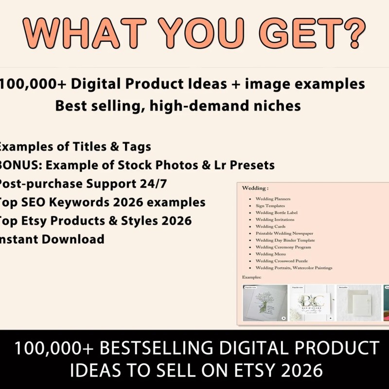 100,000+ Digital Product Ideas 2026 | Passive Income & Etsy Seller Guide