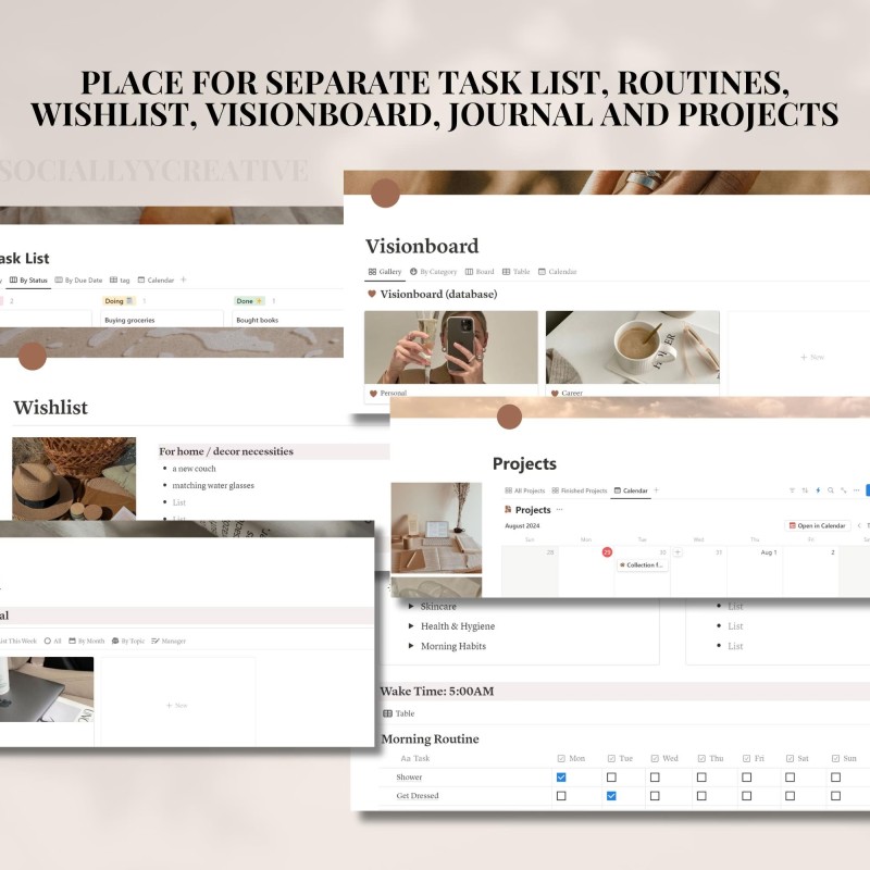 2026 Ultimate Notion Girl Planner Notion Template Aesthetic All In One Notion Planner Student Dashboard Editable 2026 Notion Life Planner