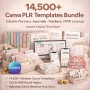 14500+ Canva PLR Templates Bundle | Editable Planner Journal Tracker Templates | Digital Products Pack PLR MRR Rights Included