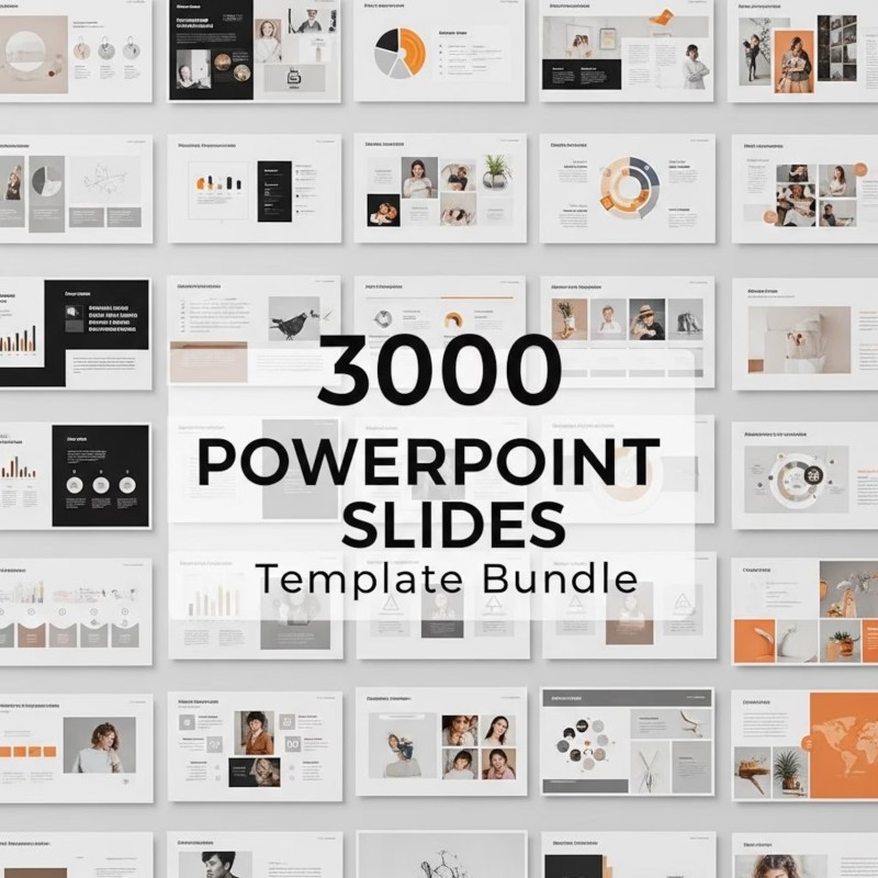 3000 PowerPoint Slide Templates | Modern Business Presentation (Digital Download)
