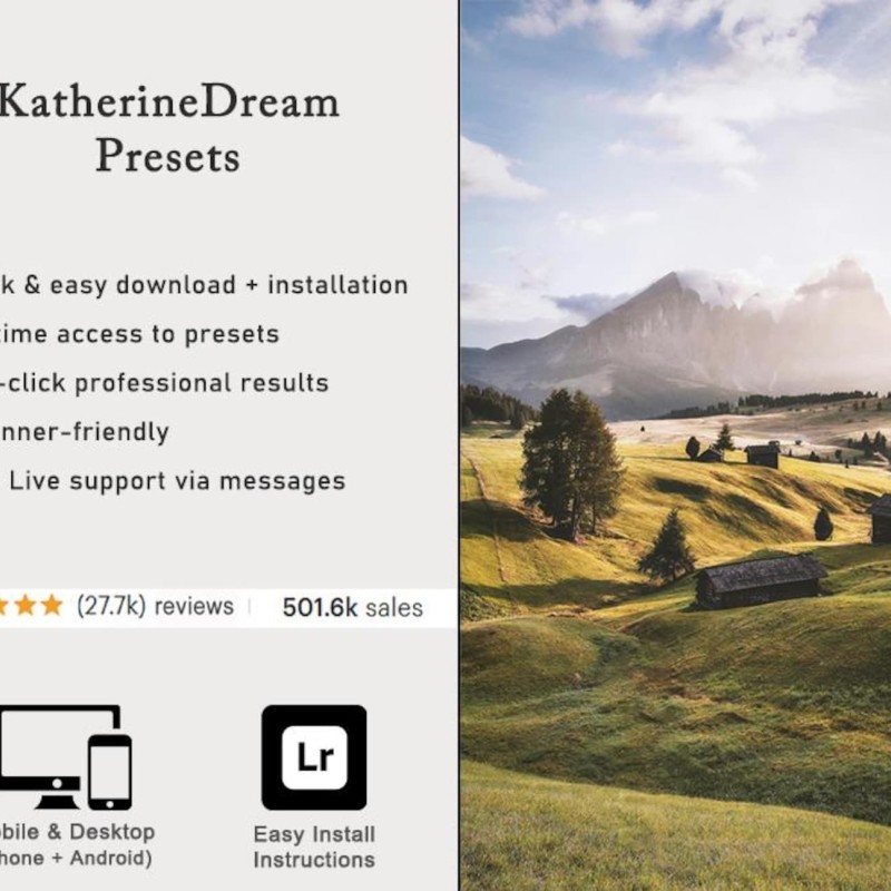 80 Natural LIGHTROOM Presets, Spring Outdoor Preset, Creamy Preset, Bohemian Preset, Warm Light Filter, Mobile Preset, Bright Desktop Preset