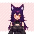 Black Wolf Girl Vtuber Model: Fully Rigged, Customizable (PNGTuber)