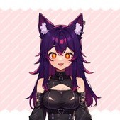 Black Wolf Girl Vtuber Model: Fully Rigged, Customizable (PNGTuber)