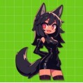 Black Wolf Girl Vtuber Model: Fully Rigged, Customizable (PNGTuber)