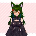 Black Wolf Girl Vtuber Model: Fully Rigged, Customizable (PNGTuber)