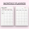 Daily Weekly Monthly Planner Printable: A4, A5, HP (PDF File)