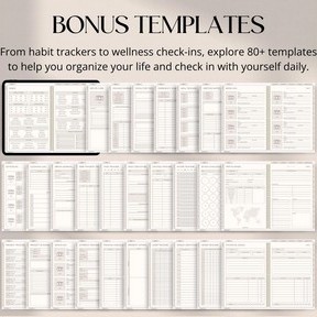 Digital Planner Undated, iPad & Android Planner, GoodNotes Calendar, Daily Weekly Monthly Journal with Stickers, iPad Planner for 2025 2026