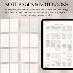 Digital Planner Undated, iPad & Android Planner, GoodNotes Calendar, Daily Weekly Monthly Journal with Stickers, iPad Planner for 2025 2026