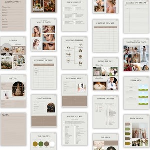 GOODNOTES 160+ Pages Wedding Planner Template Digital Download, PDF format, Minimalist Wedding Planner, Budget, Vision Boards, Hyperlinked