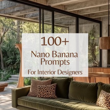 Nano Banana Prompts For Interior Designers, Interior Design AI Prompts, Rendering AI Prompts, Home Decor Templates PDF, Prompts For Interior