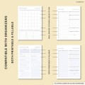 Printable Bullet Journal Pages & Bujo Template | Undated Daily Weekly Monthly Trackers | Habit Mood Anxiety Log A4 A5 Letter | Journal Kit