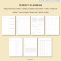 Printable Bullet Journal Pages & Bujo Template | Undated Daily Weekly Monthly Trackers | Habit Mood Anxiety Log A4 A5 Letter | Journal Kit