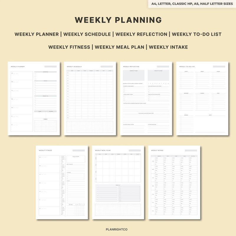 Printable Bullet Journal Pages & Bujo Template | Undated Daily Weekly Monthly Trackers | Habit Mood Anxiety Log A4 A5 Letter | Journal Kit