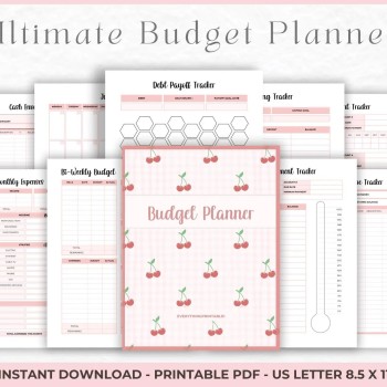 Printable Monthly Budget Planner: Bill Tracker, Savings & Debt (PDF Download)